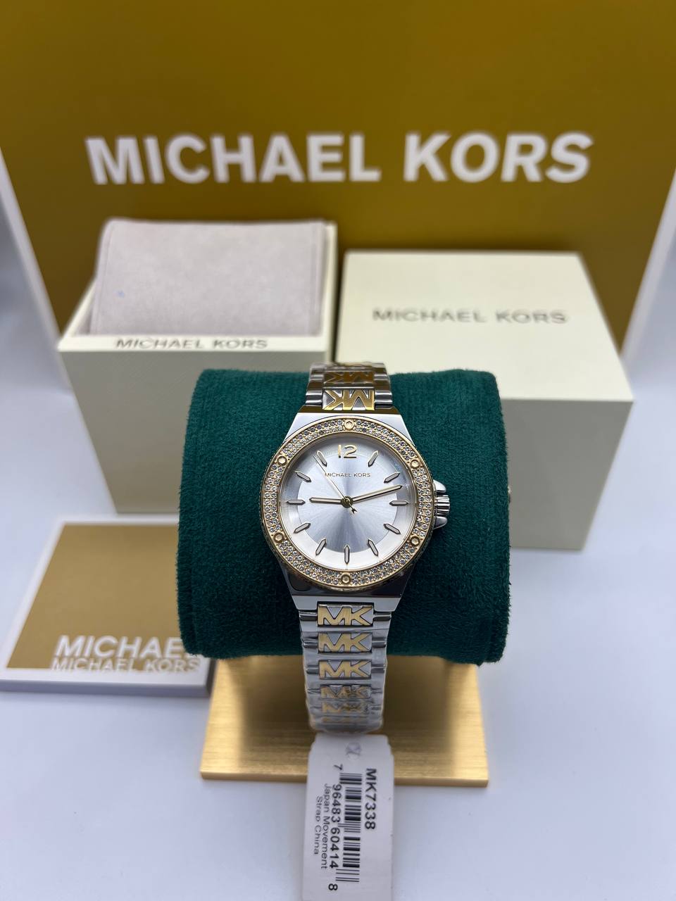 Montre Michael Kors Lennox pavée bicolore avec logo