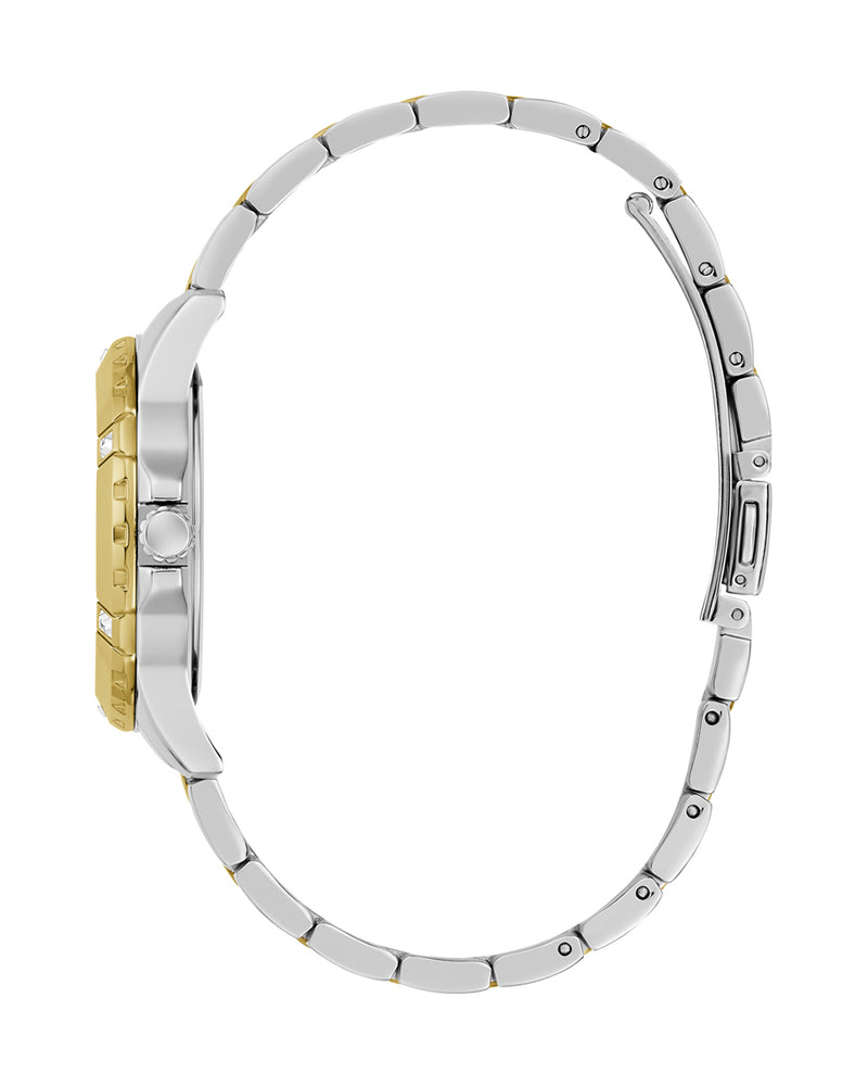 Montre analogique Guess Mist pour femme avec cadran vert et bracelet en acier bicolore - GW0723L1