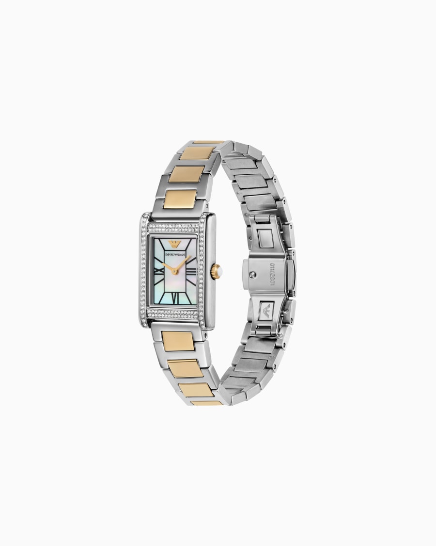 Armani Two-tone stainless steel two-hand watch