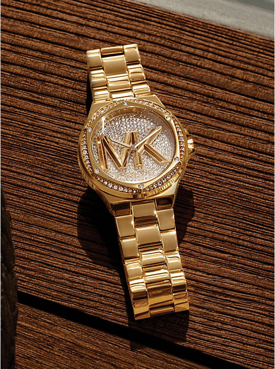 Michael Kors
Montre Lennox logo dorée à cristaux et pierres pavées