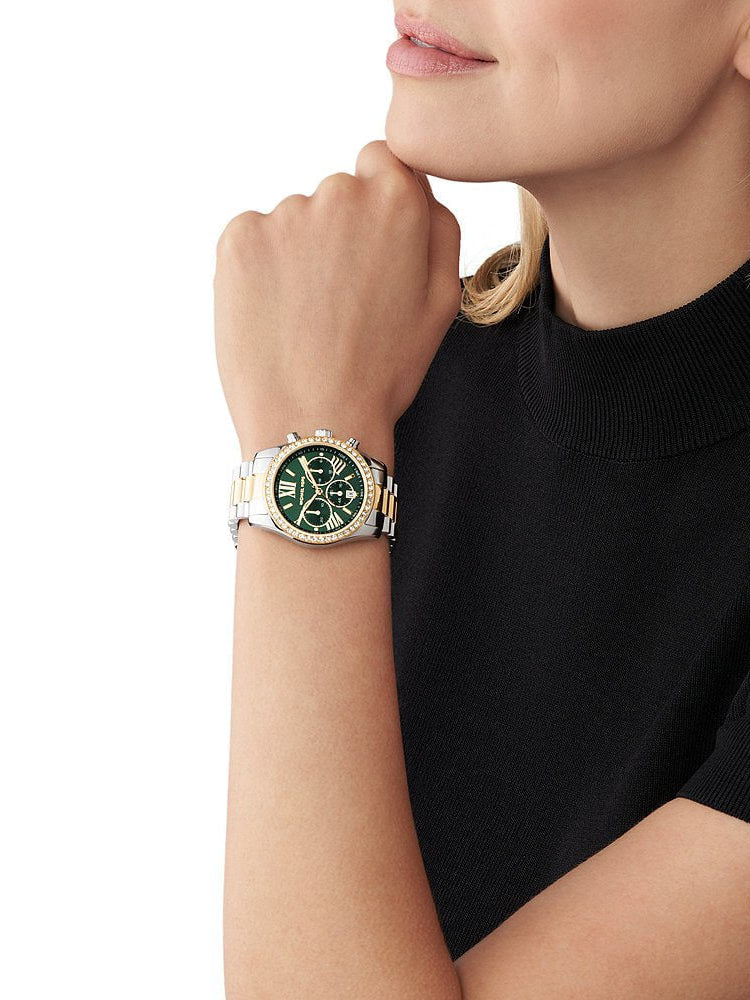 Montre surdimensionnée Lexington Pavé bicolore Michael Kors