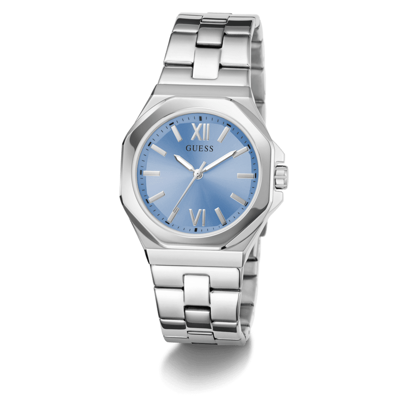Montre analogique Guess pour femme, ton argent, GW0873L1