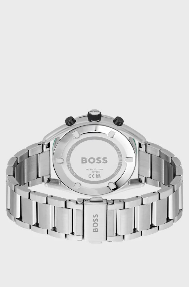 Bôss Chronograph watch with sub-dials and link bracelet