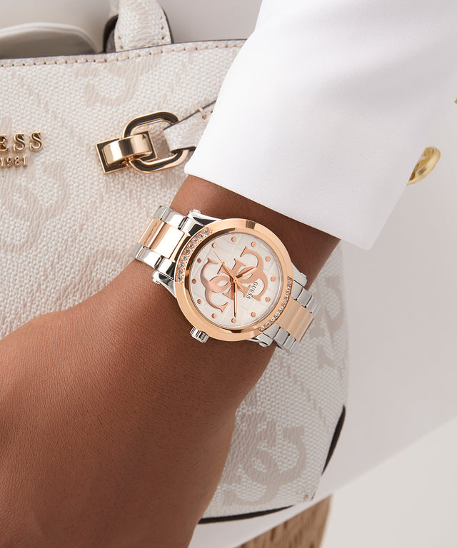Montre analogique GUESS pour femme bicolore 36 mm