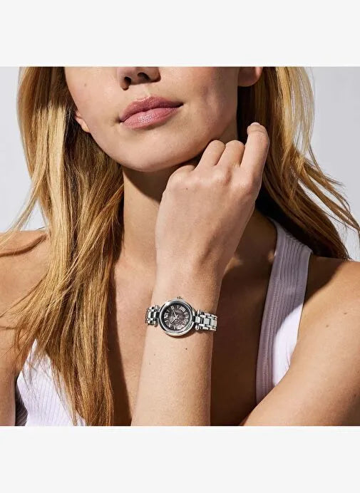 Montre Michael Kors Laney pour femme, couleur argent, 30 mm