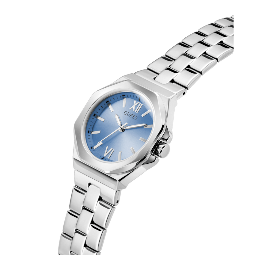 Montre analogique Guess pour femme, ton argent, GW0873L1