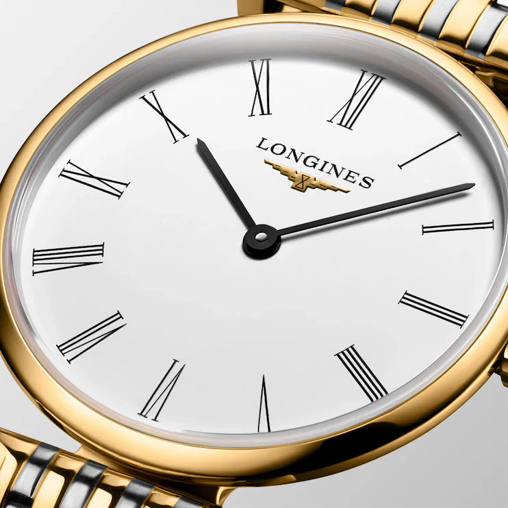 LONGINES La Grande Classique de Longines (24 mm) cadran blanc / bracelet en acier inoxydable bicolore