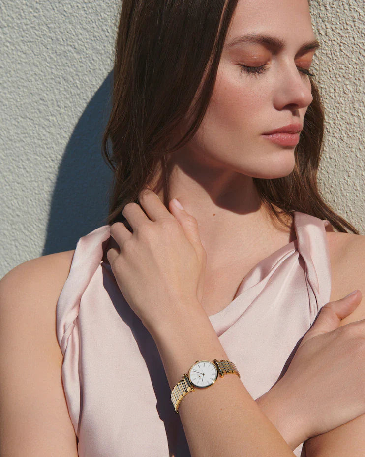 LONGINES La Grande Classique de Longines (24 mm) cadran blanc / bracelet en acier inoxydable bicolore